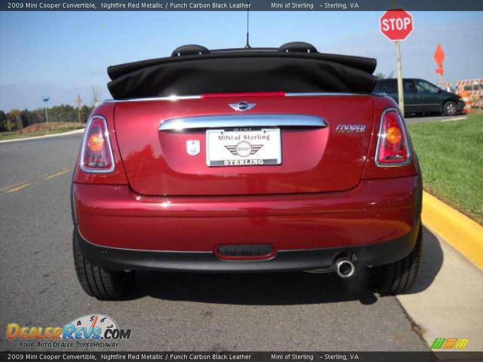 2009 Mini Cooper Convertible Nightfire Red Metallic / Punch Carbon Black Leather Photo #4