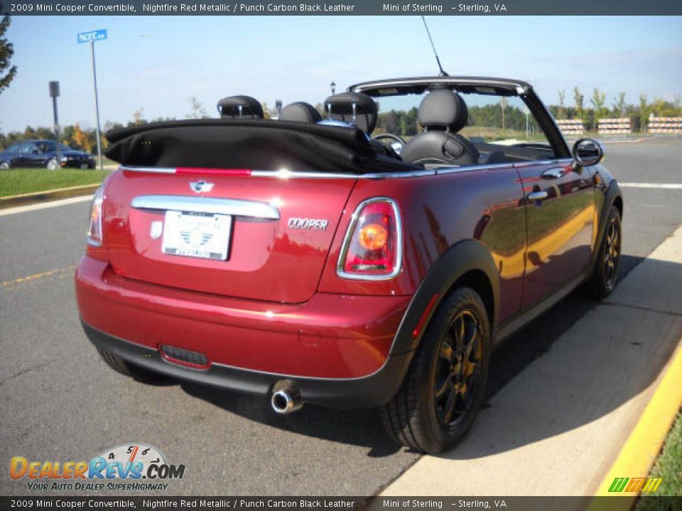 2009 Mini Cooper Convertible Nightfire Red Metallic / Punch Carbon Black Leather Photo #5