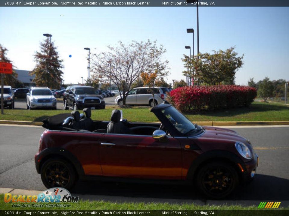 2009 Mini Cooper Convertible Nightfire Red Metallic / Punch Carbon Black Leather Photo #6