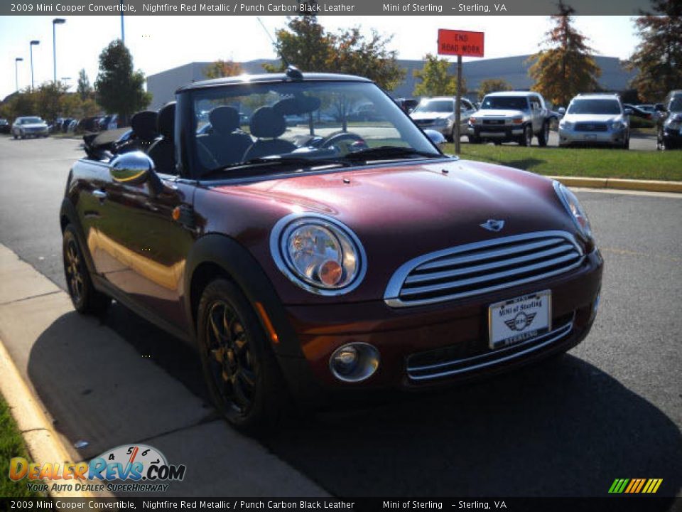 2009 Mini Cooper Convertible Nightfire Red Metallic / Punch Carbon Black Leather Photo #7