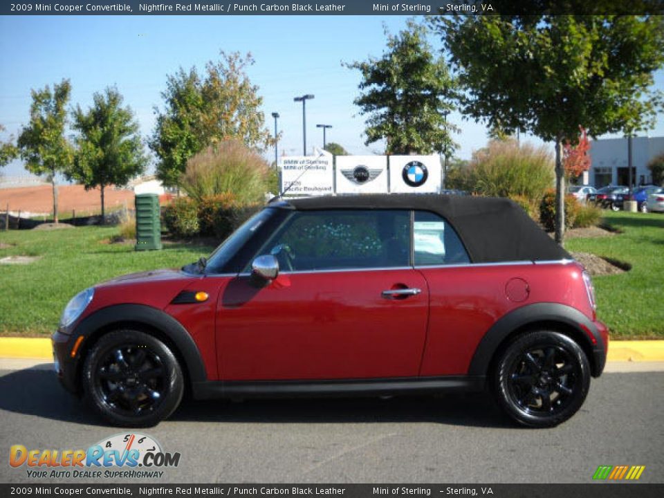 2009 Mini Cooper Convertible Nightfire Red Metallic / Punch Carbon Black Leather Photo #15