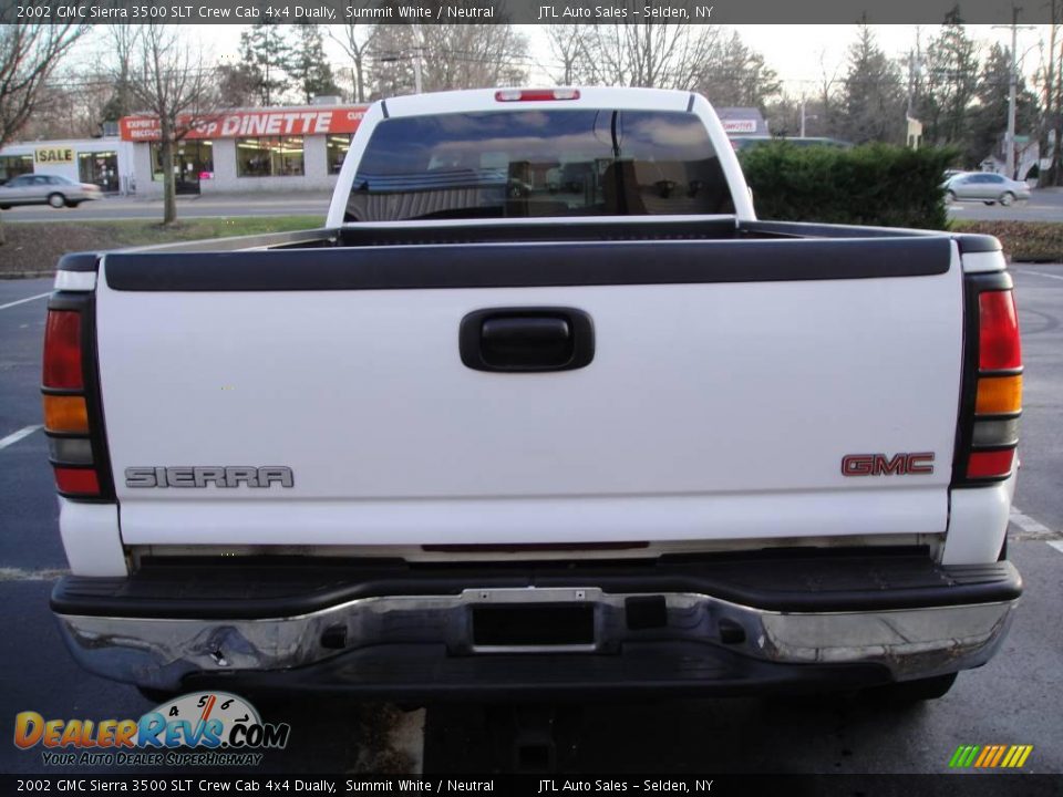 2002 GMC Sierra 3500 SLT Crew Cab 4x4 Dually Summit White / Neutral Photo #5