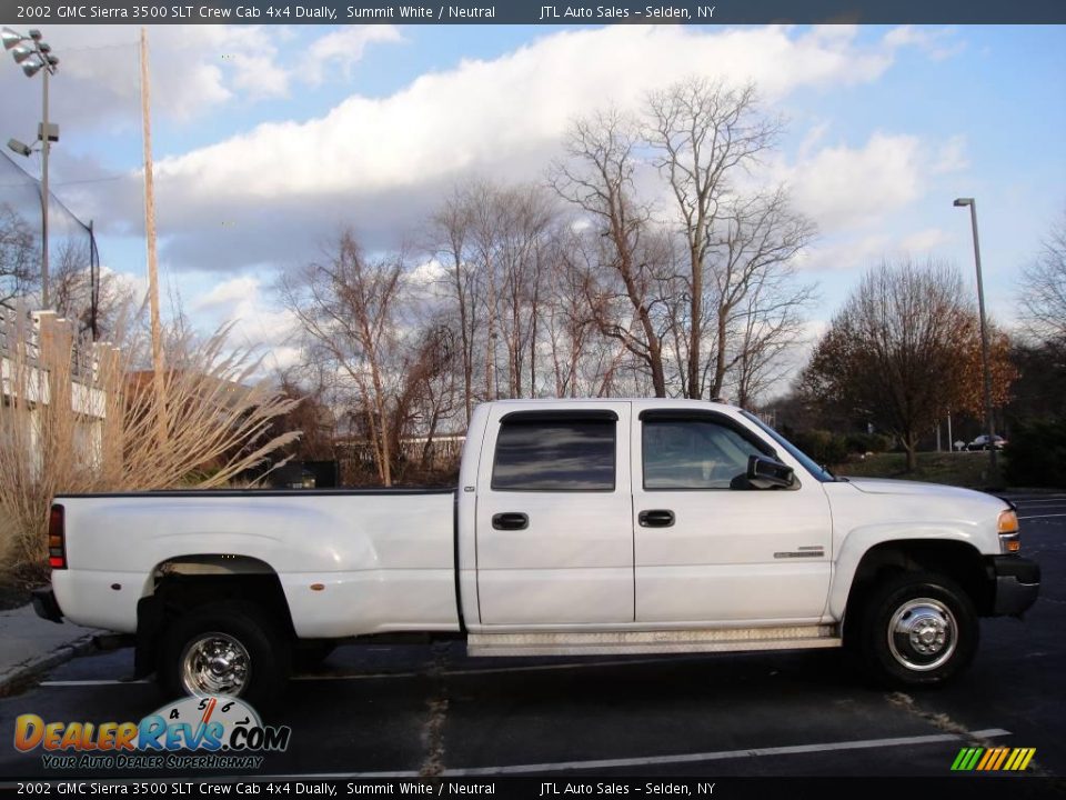 2002 GMC Sierra 3500 SLT Crew Cab 4x4 Dually Summit White / Neutral Photo #7