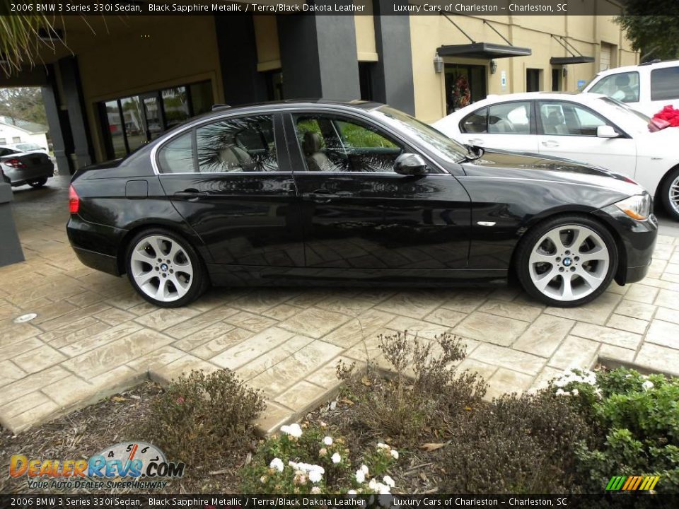 2006 BMW 3 Series 330i Sedan Black Sapphire Metallic / Terra/Black Dakota Leather Photo #2
