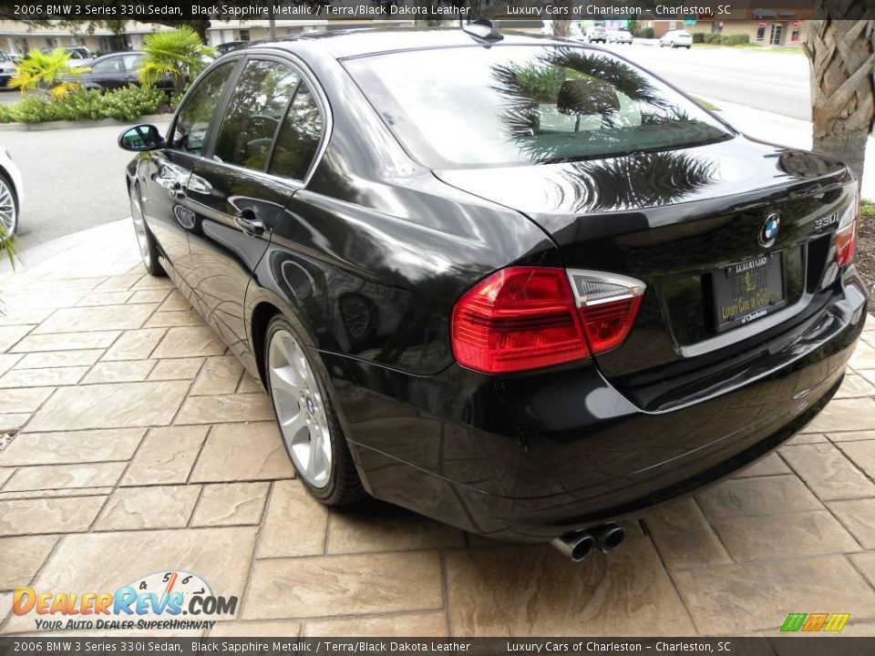2006 BMW 3 Series 330i Sedan Black Sapphire Metallic / Terra/Black Dakota Leather Photo #3