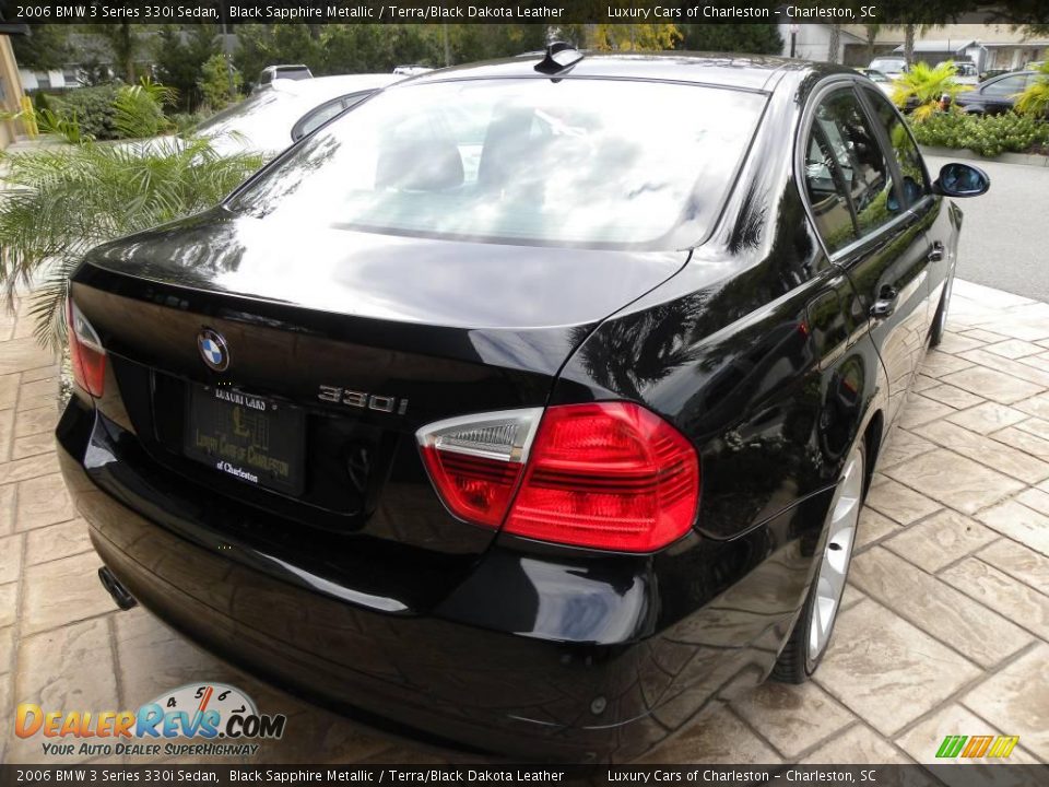 2006 BMW 3 Series 330i Sedan Black Sapphire Metallic / Terra/Black Dakota Leather Photo #4