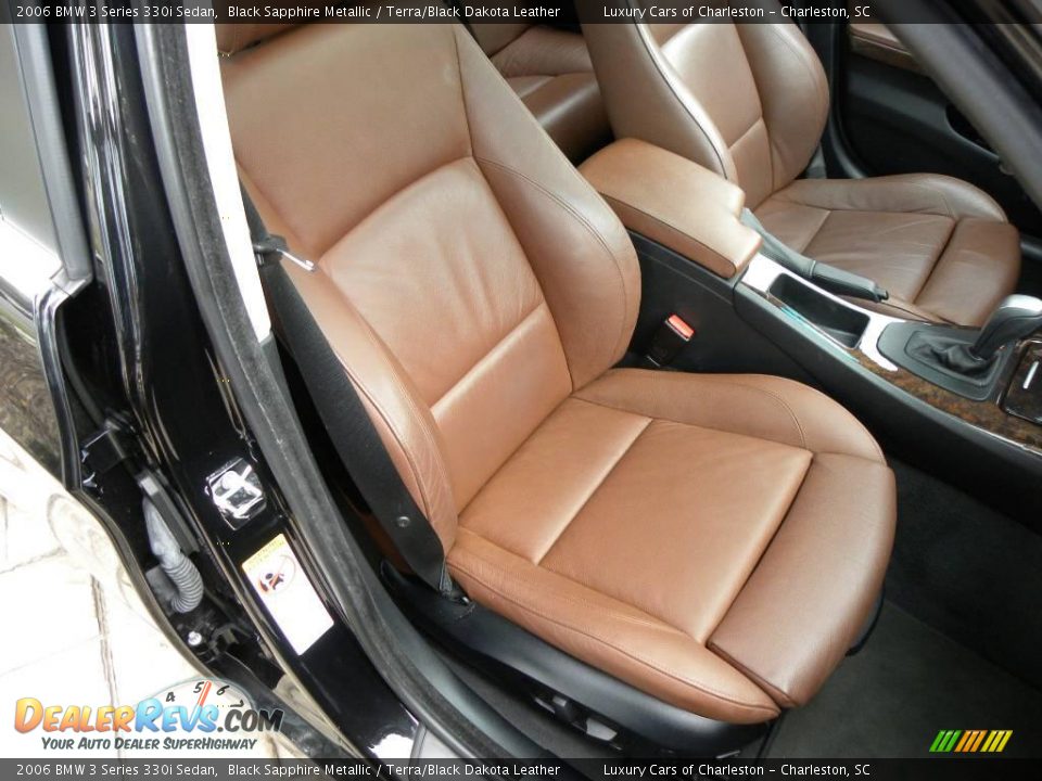 2006 BMW 3 Series 330i Sedan Black Sapphire Metallic / Terra/Black Dakota Leather Photo #7