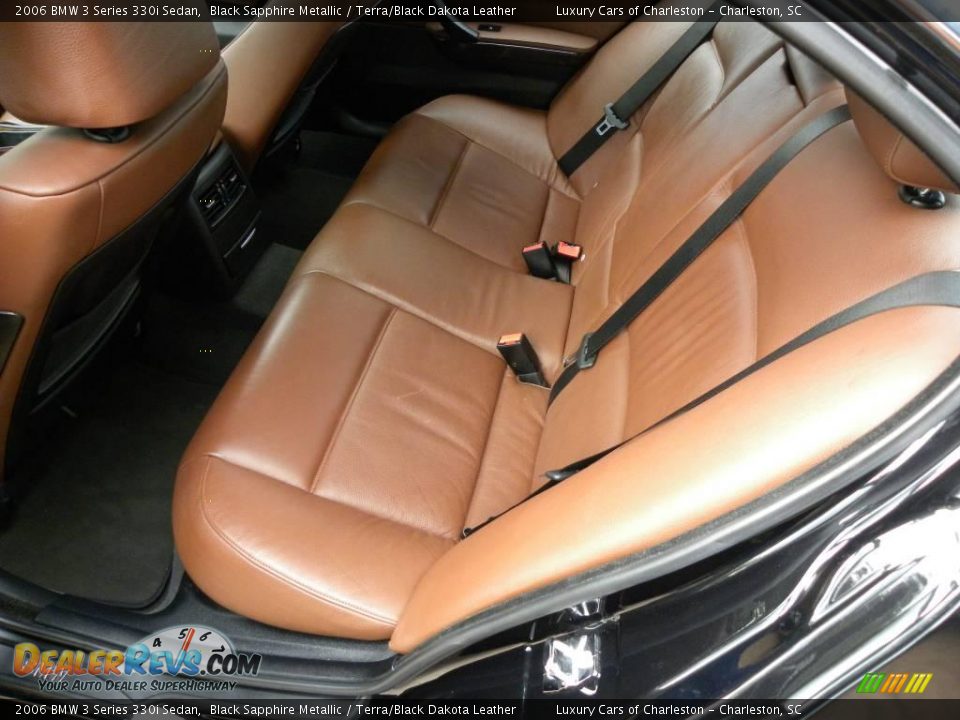 2006 BMW 3 Series 330i Sedan Black Sapphire Metallic / Terra/Black Dakota Leather Photo #10