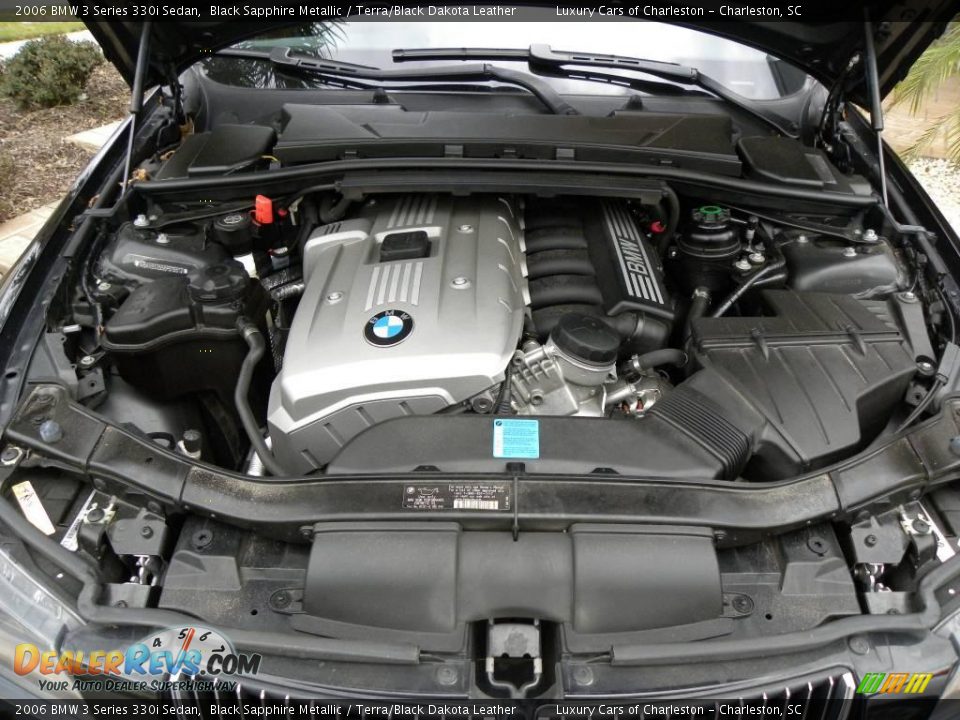 2006 BMW 3 Series 330i Sedan Black Sapphire Metallic / Terra/Black Dakota Leather Photo #19