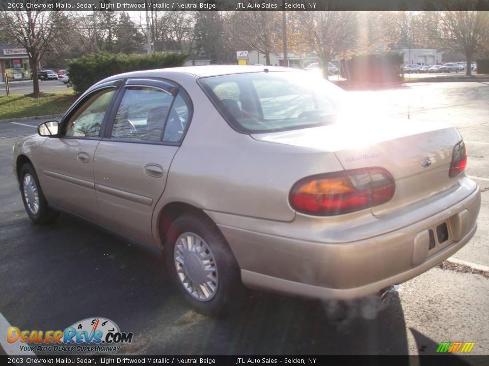 2003 Chevrolet Malibu Sedan Light Driftwood Metallic / Neutral Beige Photo #5