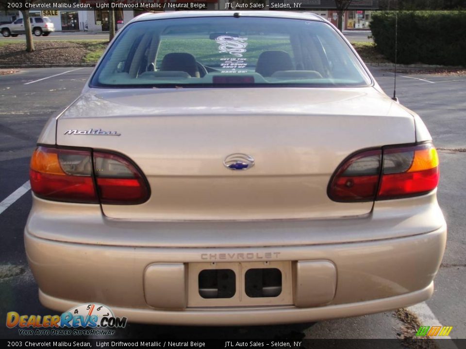 2003 Chevrolet Malibu Sedan Light Driftwood Metallic / Neutral Beige Photo #7