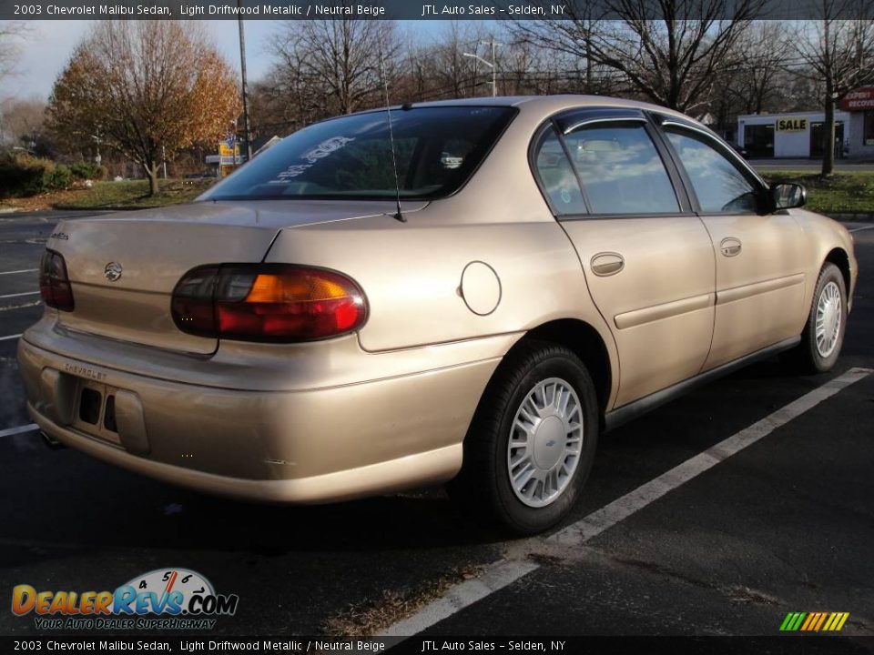 2003 Chevrolet Malibu Sedan Light Driftwood Metallic / Neutral Beige Photo #14