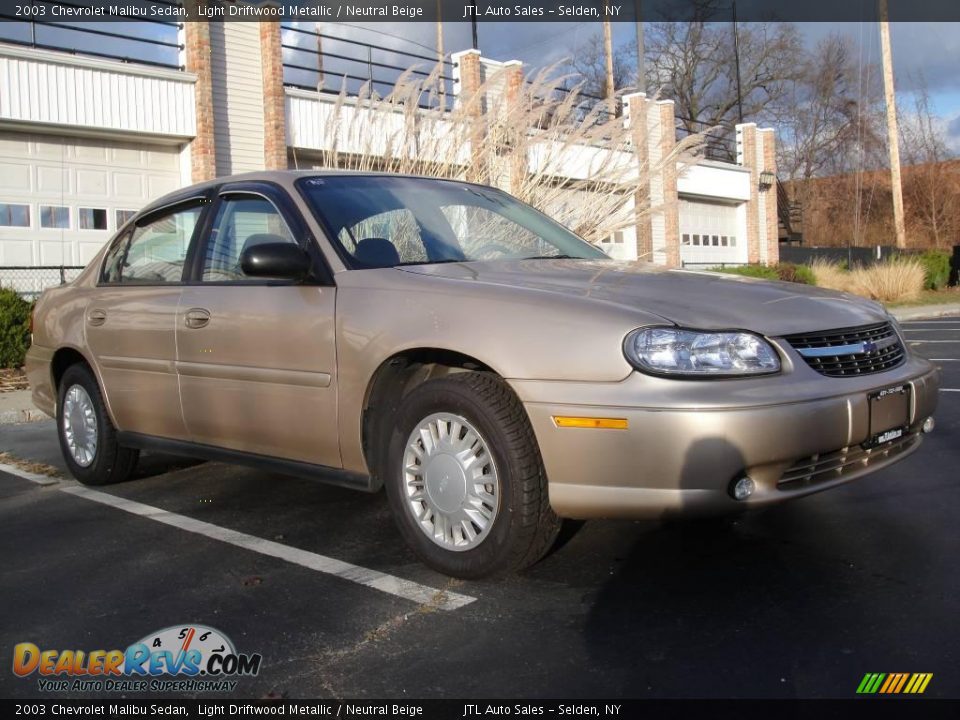 2003 Chevrolet Malibu Sedan Light Driftwood Metallic / Neutral Beige Photo #18