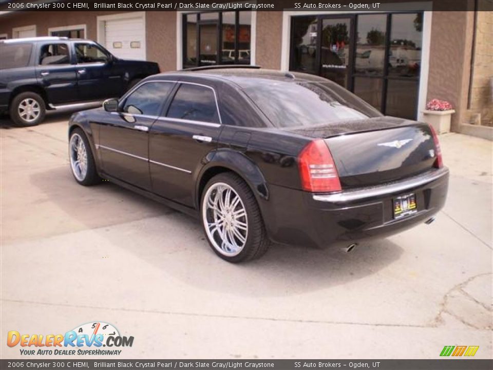 2006 Chrysler 300 C HEMI Brilliant Black Crystal Pearl / Dark Slate Gray/Light Graystone Photo #8