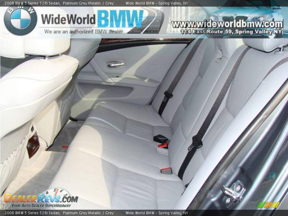 2008 BMW 5 Series 528i Sedan Platinum Grey Metallic / Grey Photo #7