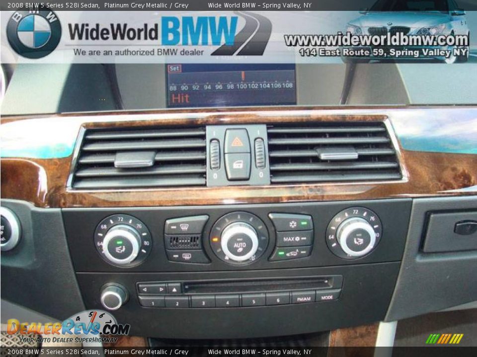 2008 BMW 5 Series 528i Sedan Platinum Grey Metallic / Grey Photo #12