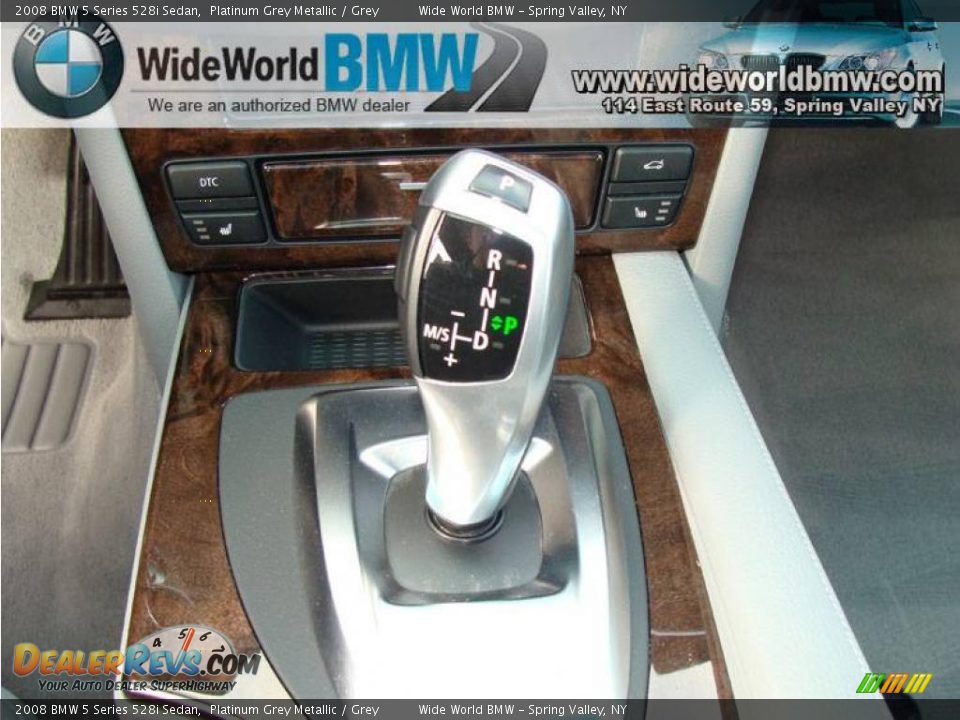 2008 BMW 5 Series 528i Sedan Platinum Grey Metallic / Grey Photo #13