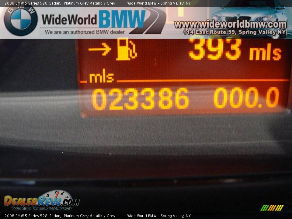 2008 BMW 5 Series 528i Sedan Platinum Grey Metallic / Grey Photo #14