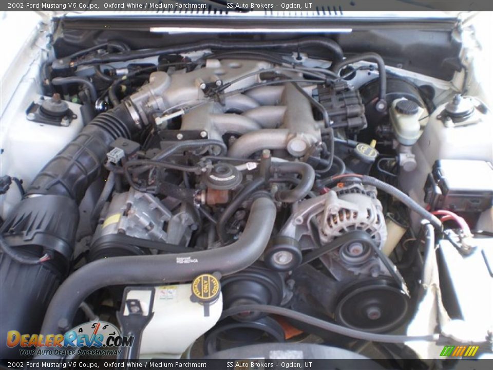 2002 Ford Mustang V6 Coupe Oxford White / Medium Parchment Photo #13