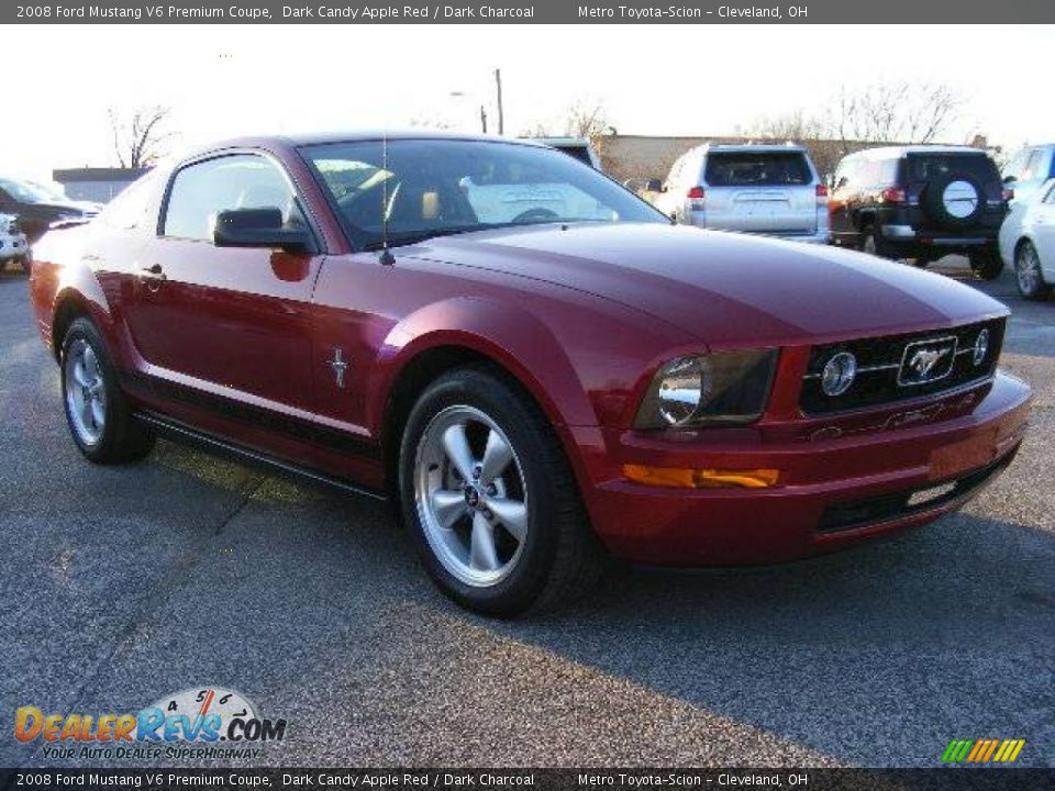 2008 Ford Mustang V6 Premium Coupe Dark Candy Apple Red / Dark Charcoal Photo #1