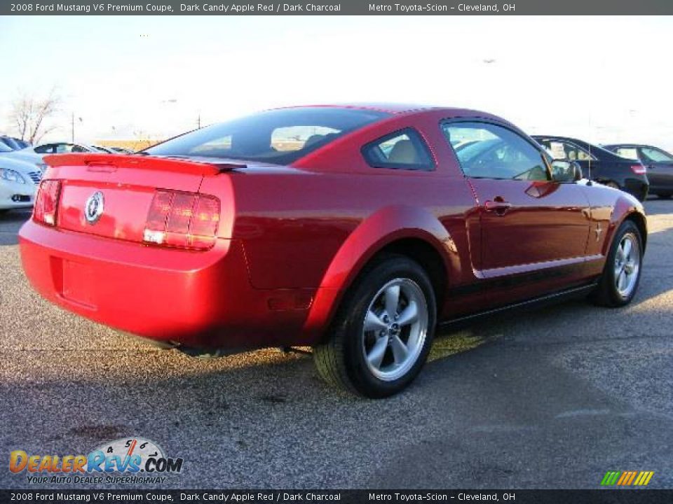 2008 Ford Mustang V6 Premium Coupe Dark Candy Apple Red / Dark Charcoal Photo #3