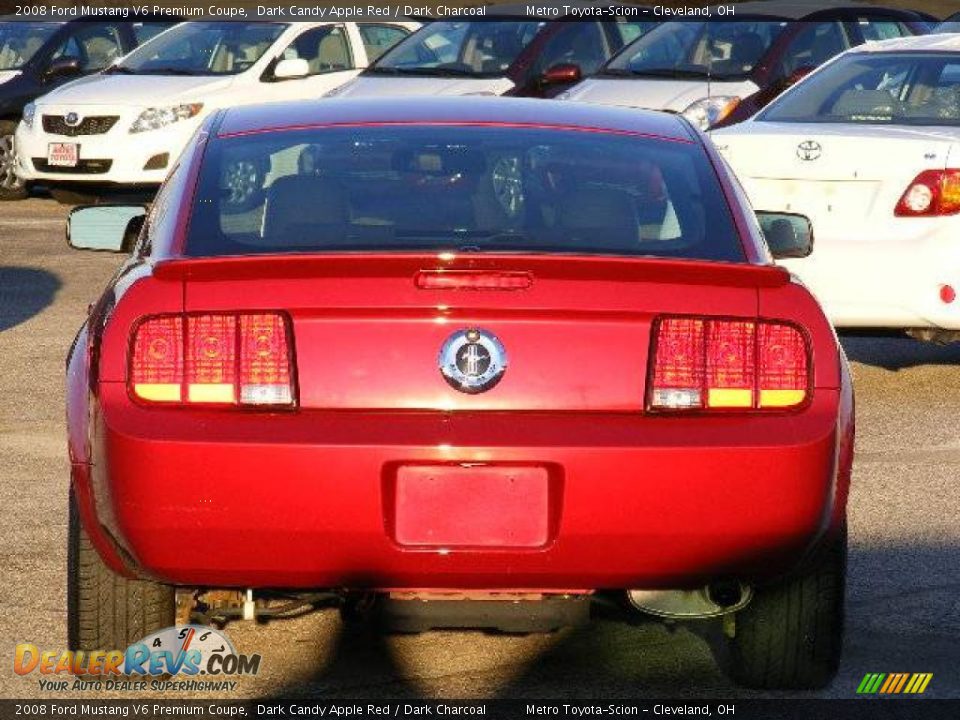 2008 Ford Mustang V6 Premium Coupe Dark Candy Apple Red / Dark Charcoal Photo #4