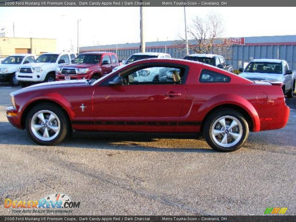 2008 Ford Mustang V6 Premium Coupe Dark Candy Apple Red / Dark Charcoal Photo #6