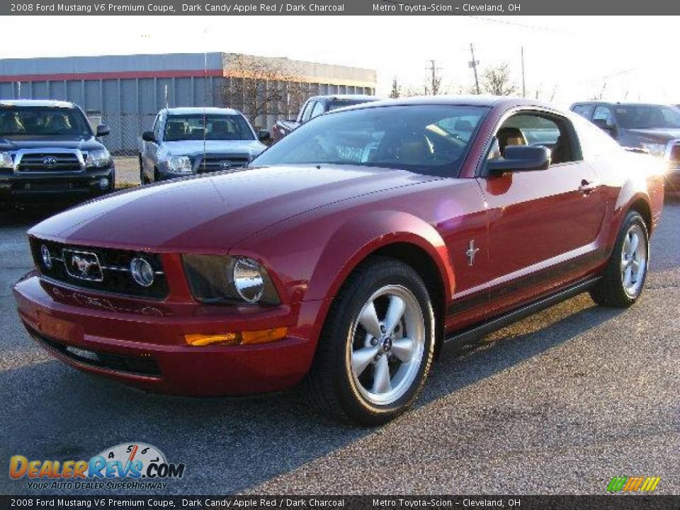 2008 Ford Mustang V6 Premium Coupe Dark Candy Apple Red / Dark Charcoal Photo #7
