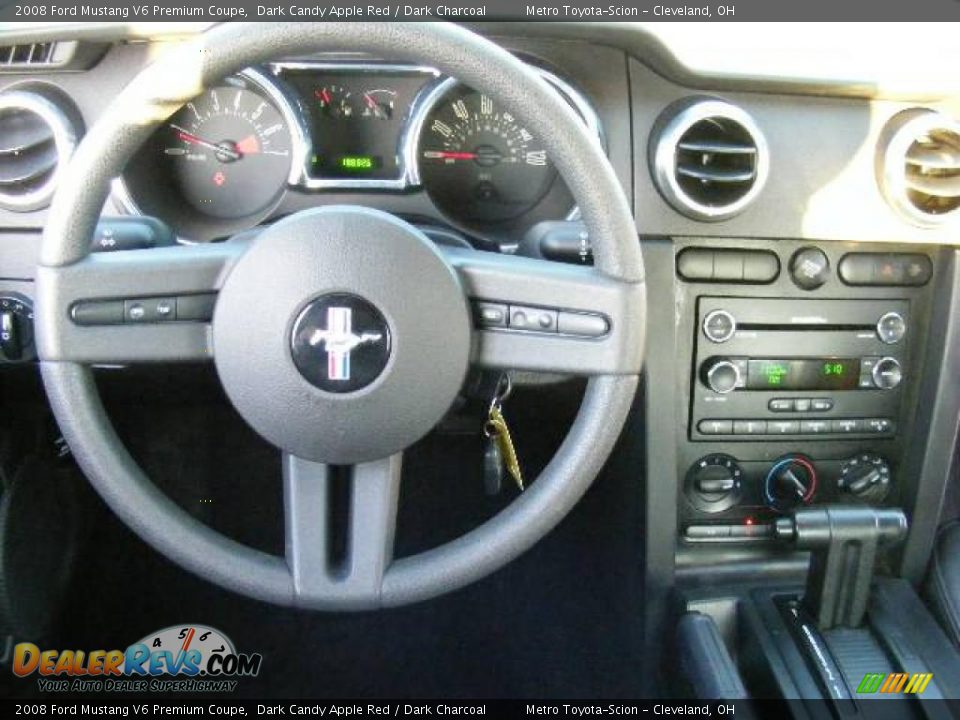 2008 Ford Mustang V6 Premium Coupe Dark Candy Apple Red / Dark Charcoal Photo #14