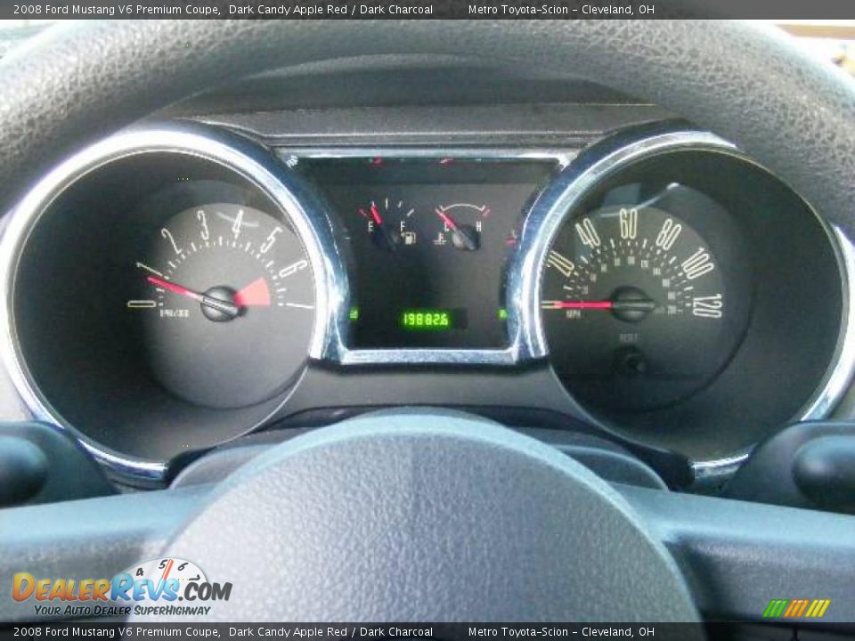 2008 Ford Mustang V6 Premium Coupe Dark Candy Apple Red / Dark Charcoal Photo #16