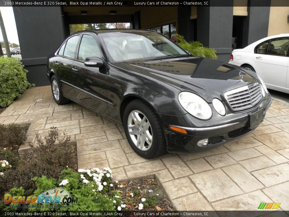 2003 Mercedes-Benz E 320 Sedan Black Opal Metallic / Ash Grey Photo #2