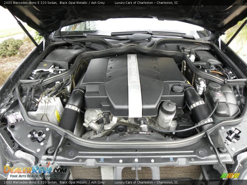 2003 Mercedes-Benz E 320 Sedan Black Opal Metallic / Ash Grey Photo #18