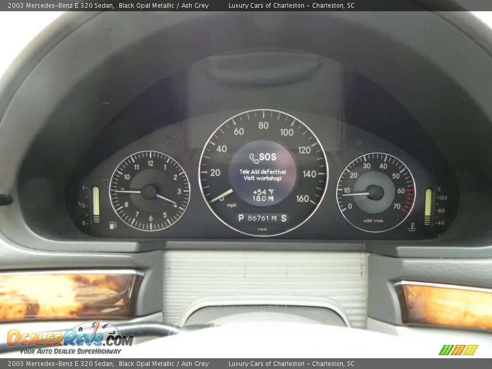 2003 Mercedes-Benz E 320 Sedan Black Opal Metallic / Ash Grey Photo #19