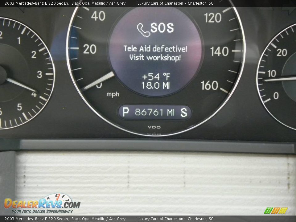 2003 Mercedes-Benz E 320 Sedan Black Opal Metallic / Ash Grey Photo #20