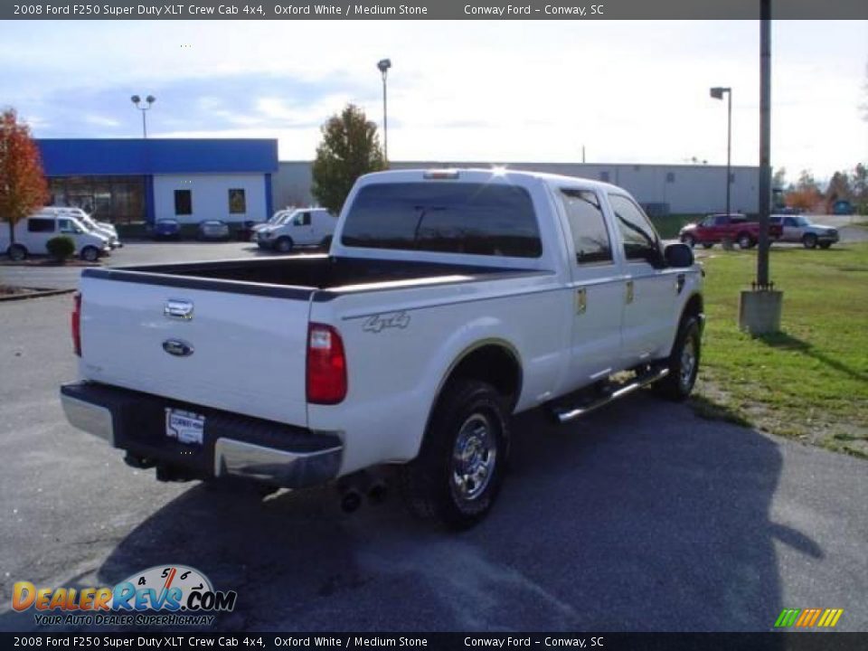 2008 Ford F250 Super Duty XLT Crew Cab 4x4 Oxford White / Medium Stone Photo #5