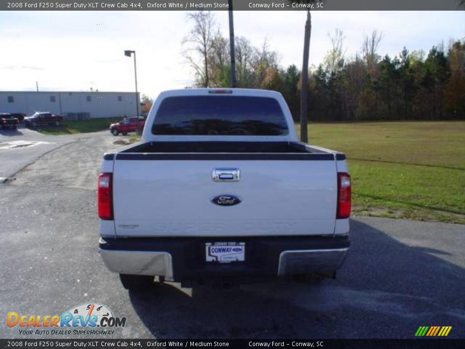 2008 Ford F250 Super Duty XLT Crew Cab 4x4 Oxford White / Medium Stone Photo #6