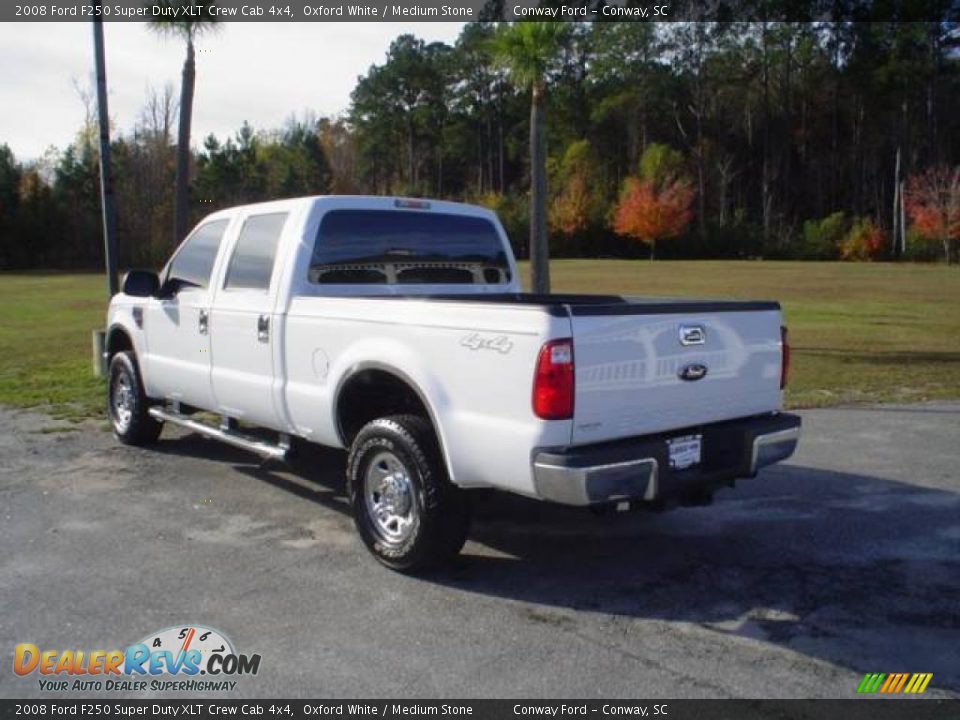 2008 Ford F250 Super Duty XLT Crew Cab 4x4 Oxford White / Medium Stone Photo #7