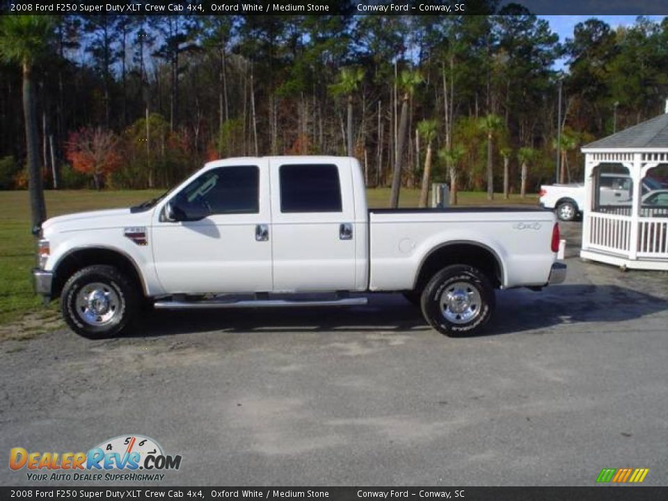 2008 Ford F250 Super Duty XLT Crew Cab 4x4 Oxford White / Medium Stone Photo #8