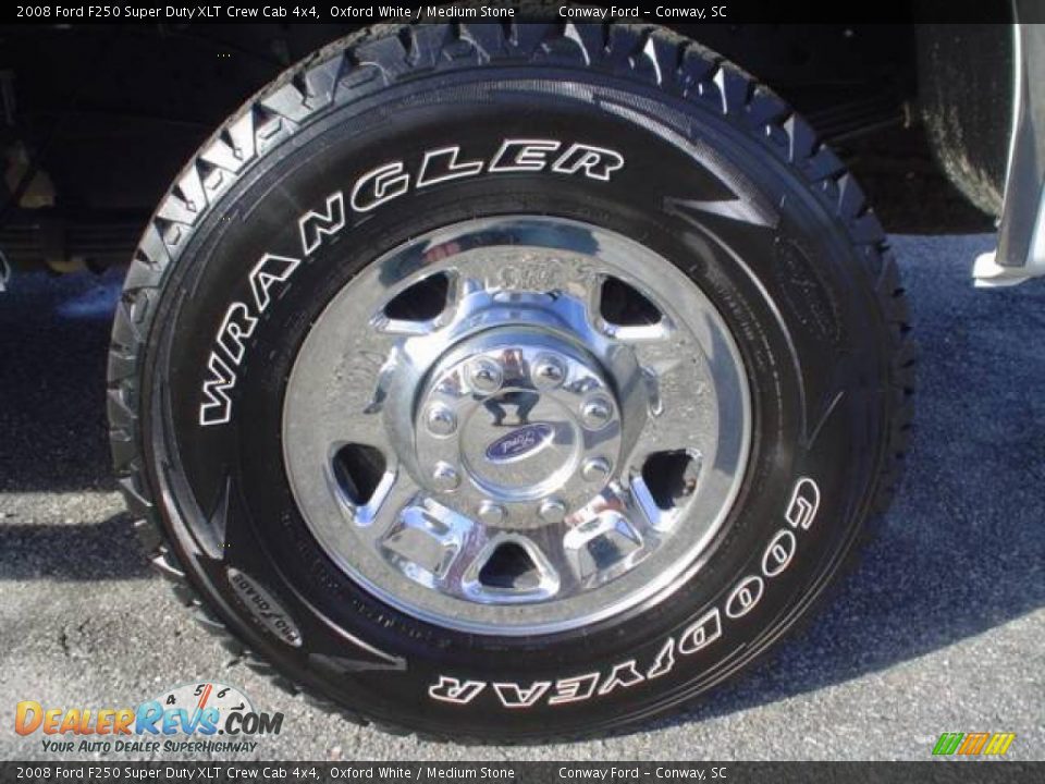 2008 Ford F250 Super Duty XLT Crew Cab 4x4 Oxford White / Medium Stone Photo #9