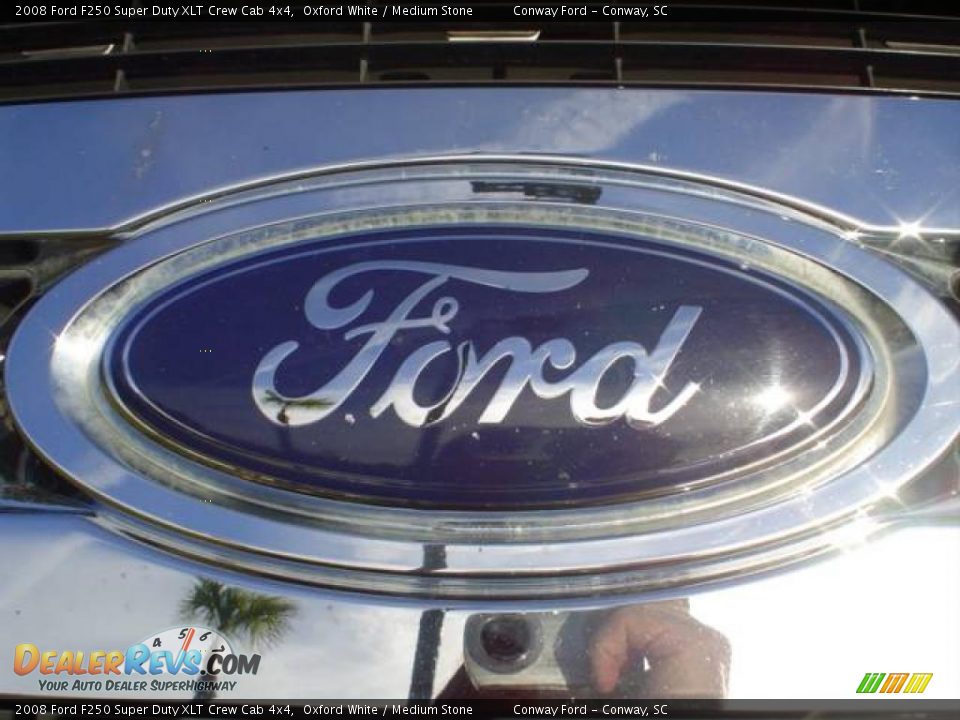 2008 Ford F250 Super Duty XLT Crew Cab 4x4 Oxford White / Medium Stone Photo #13