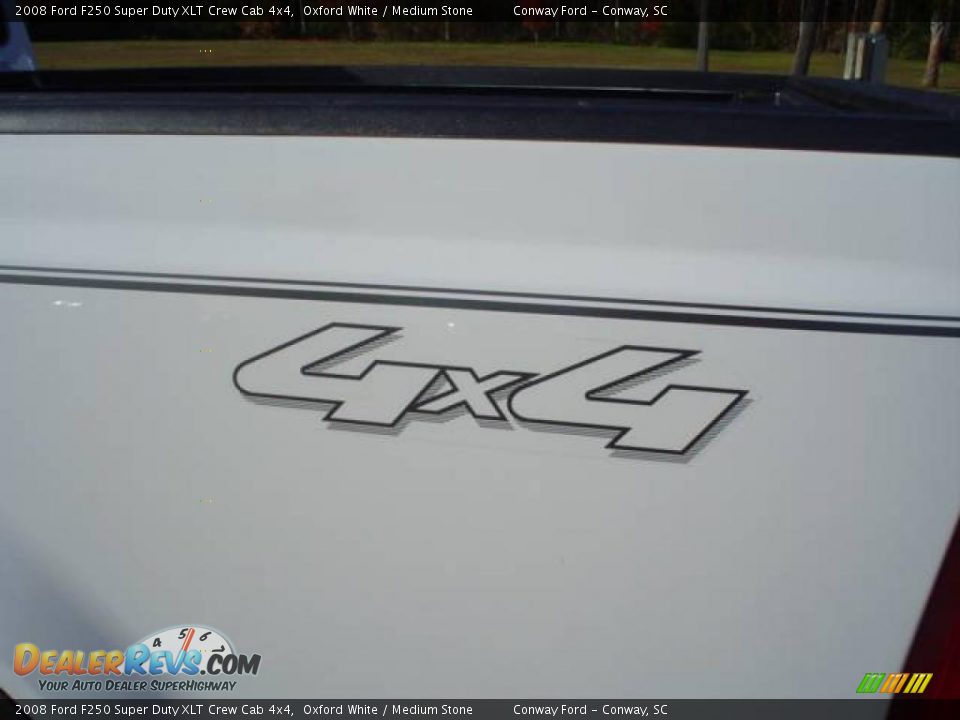 2008 Ford F250 Super Duty XLT Crew Cab 4x4 Oxford White / Medium Stone Photo #14
