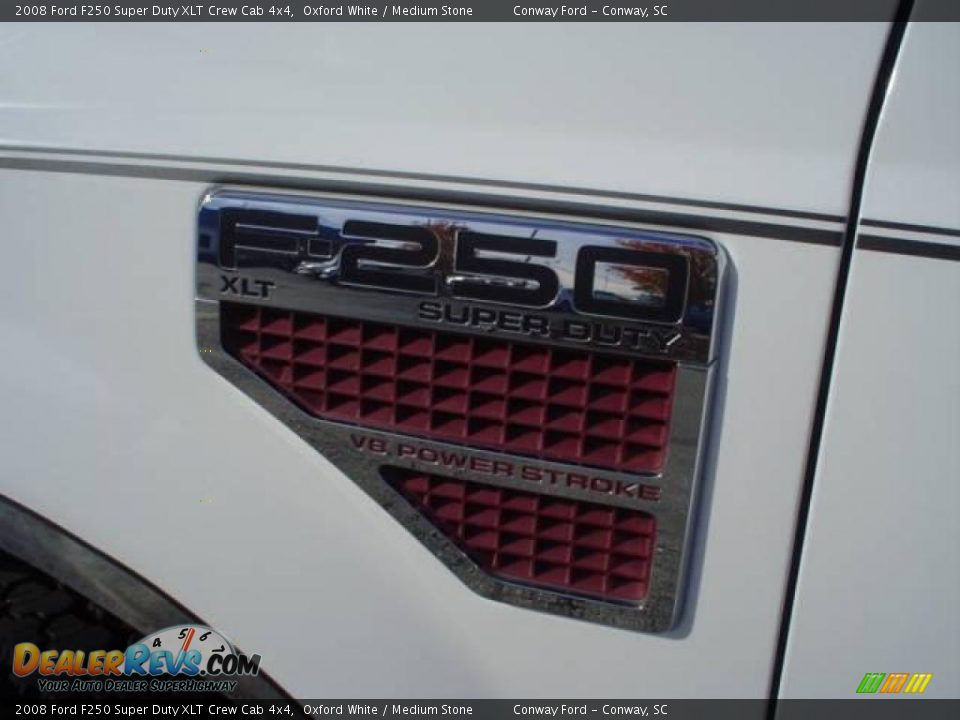 2008 Ford F250 Super Duty XLT Crew Cab 4x4 Oxford White / Medium Stone Photo #15