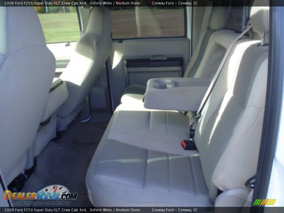 2008 Ford F250 Super Duty XLT Crew Cab 4x4 Oxford White / Medium Stone Photo #21