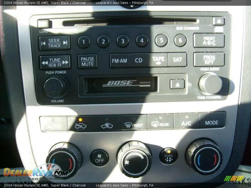 2004 Nissan Murano SE AWD Super Black / Charcoal Photo #14