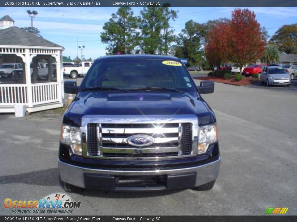 2009 Ford F150 XLT SuperCrew Black / Camel/Tan Photo #2