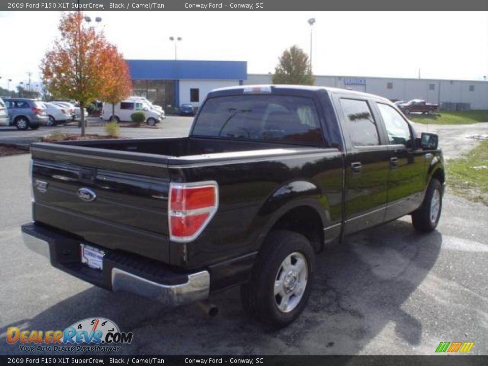 2009 Ford F150 XLT SuperCrew Black / Camel/Tan Photo #5