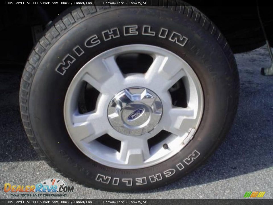 2009 Ford F150 XLT SuperCrew Black / Camel/Tan Photo #9