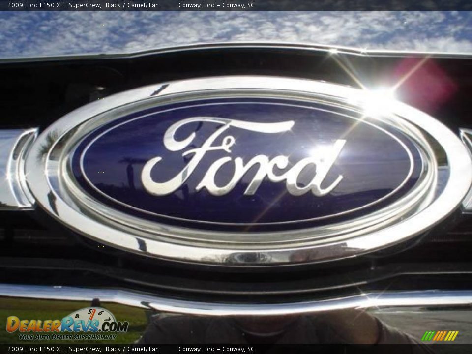 2009 Ford F150 XLT SuperCrew Black / Camel/Tan Photo #12