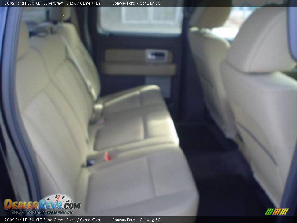 2009 Ford F150 XLT SuperCrew Black / Camel/Tan Photo #15