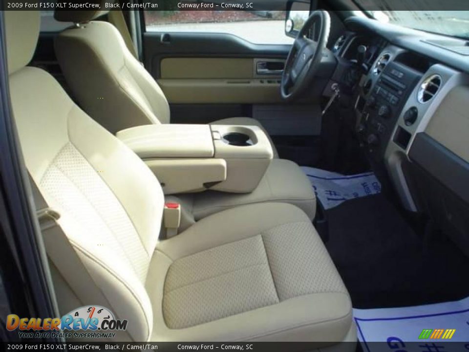 2009 Ford F150 XLT SuperCrew Black / Camel/Tan Photo #16